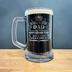 Father&#39;s Day Glass Tankard