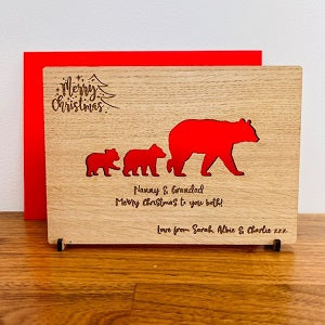 Bear &amp; Baby Merry Christmas Card