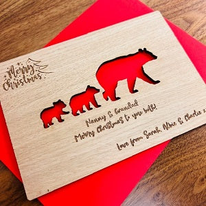 Bear &amp; Baby Merry Christmas Card