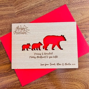 Bear &amp; Baby Merry Christmas Card