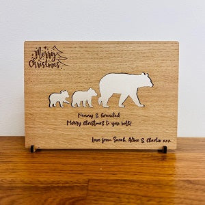 Bear &amp; Baby Merry Christmas Card