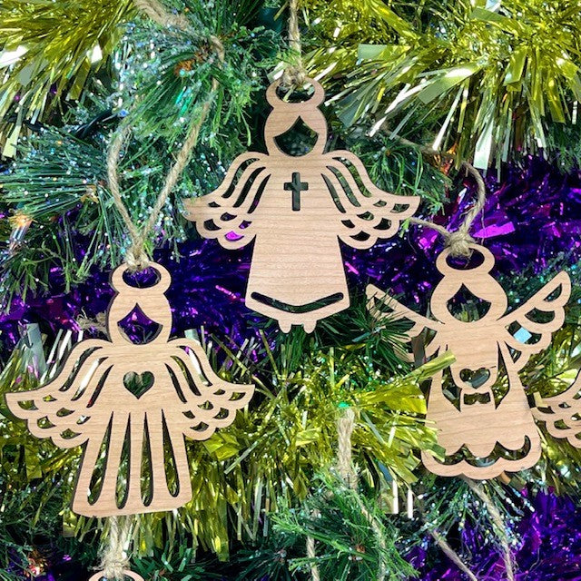 Set of 7 Angel Christmas Tree Decorations