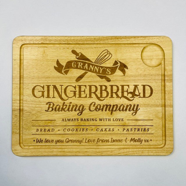 &#39;Gingerbread Baking Company&#39; Baking Board