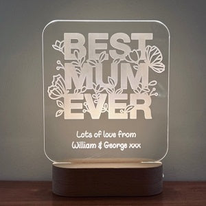 &#39;Best Mum Ever&#39; LED Light