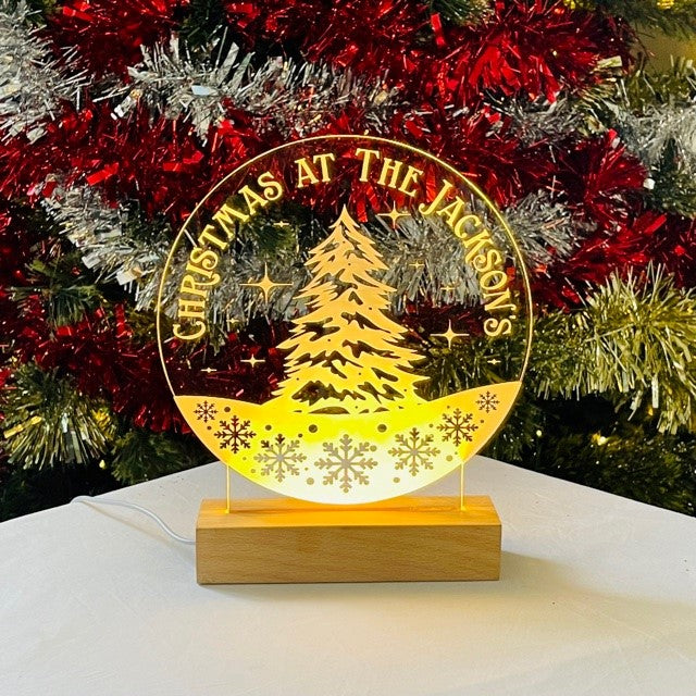 Personalised Family Decorative Christmas LED Light – Xmas Tree