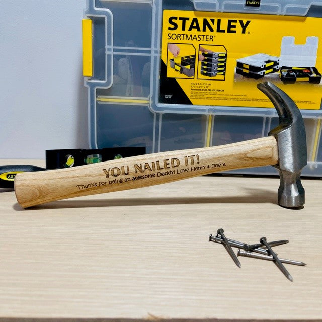 &#39;You Nailed It!&#39; Personalised Hammer