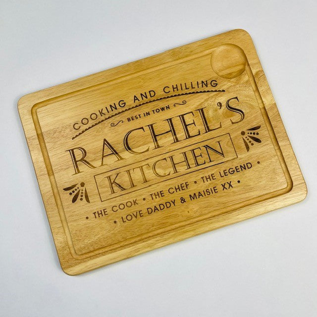 Personalised Wooden Kitchen Chopping Board