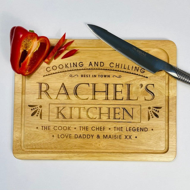 Personalised Wooden Kitchen Chopping Board