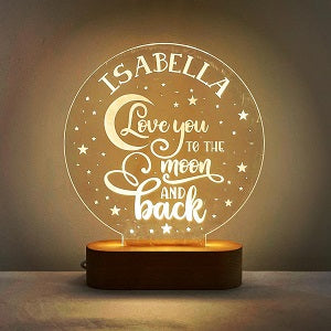 &#39;Love you to the Moon &amp; Back&#39; LED Light