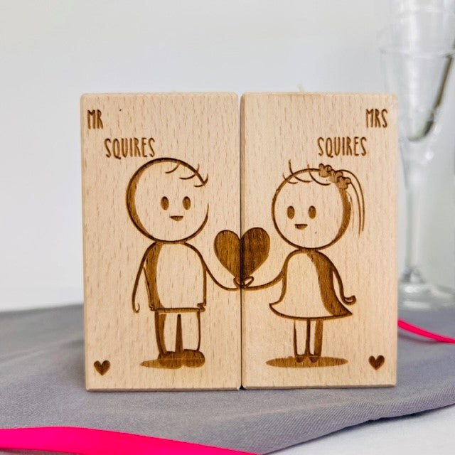 Wedding Couple Candle Holder Set