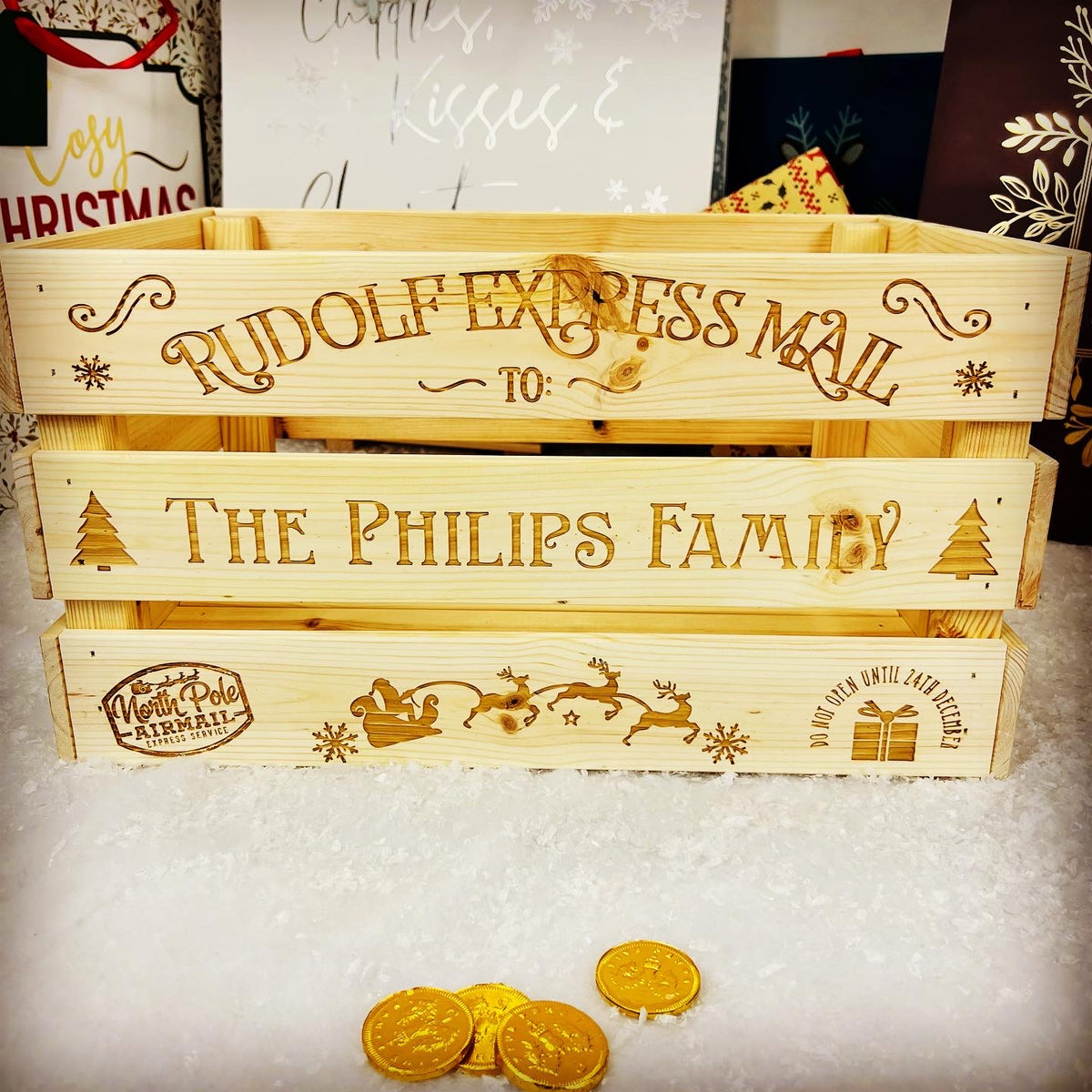 Traditional Family Large Christmas Eve Box Crate