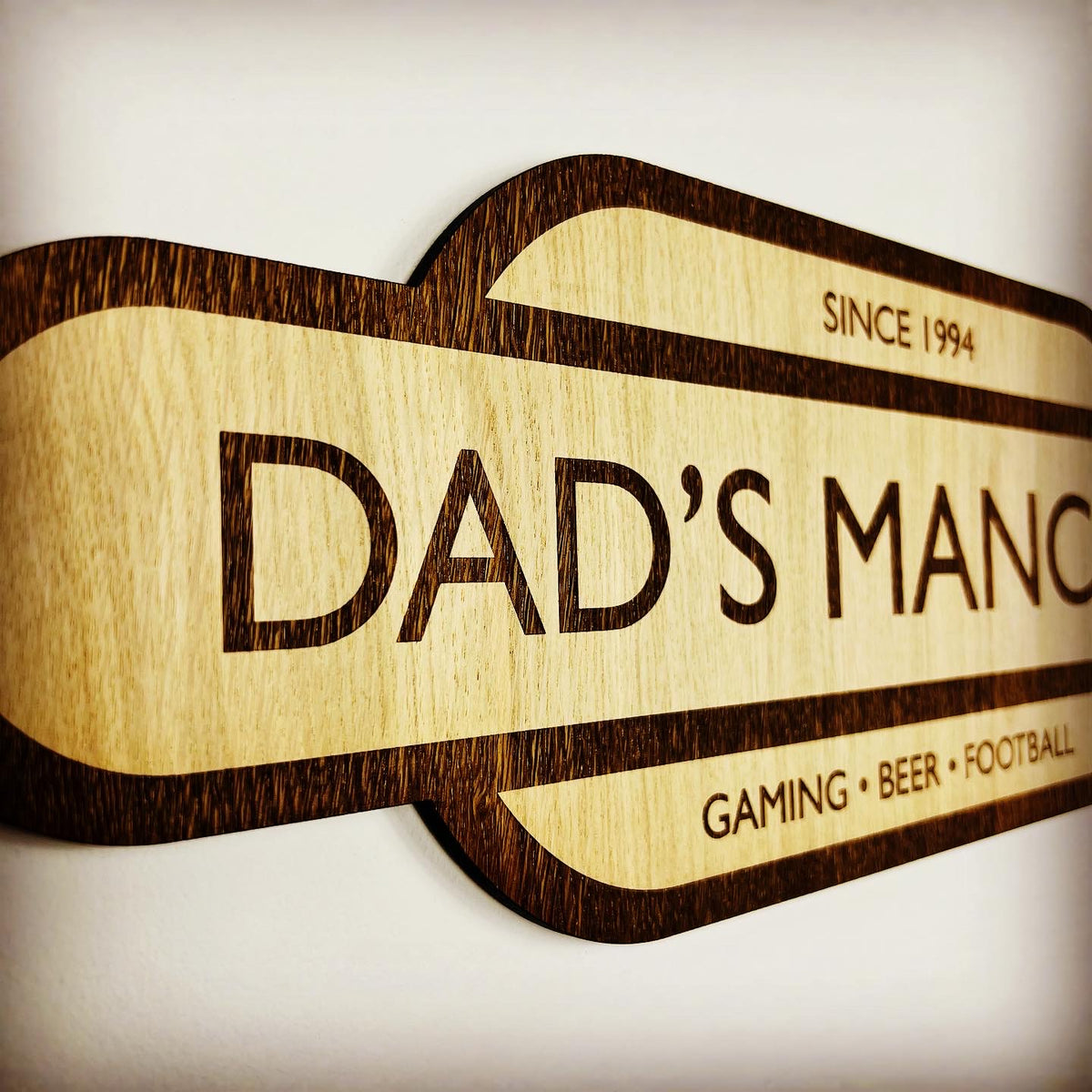 Fully Personalised Wood Engraved Sign