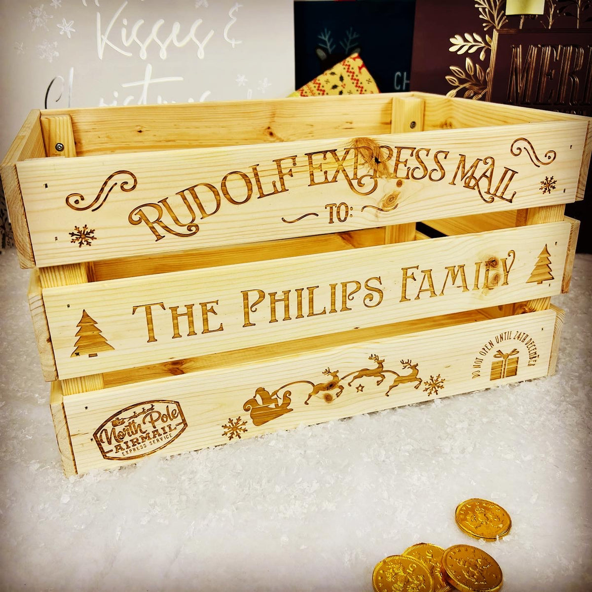 Traditional Family Large Christmas Eve Box Crate