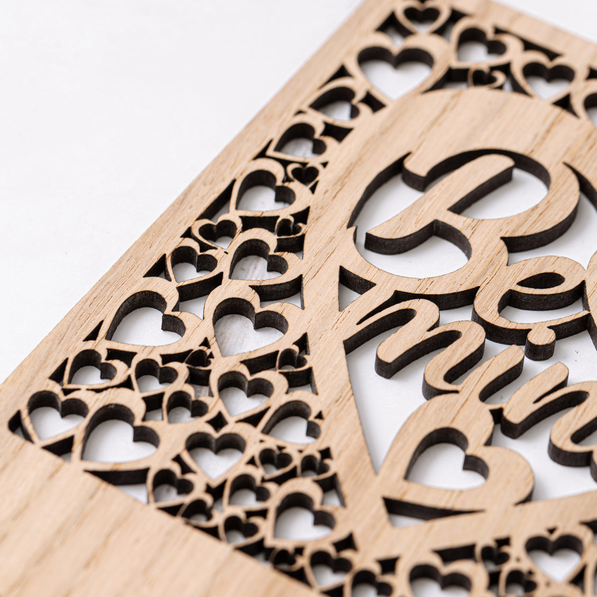 &#39;Be Mine&#39; Wooden Valentine&#39;s Day Card