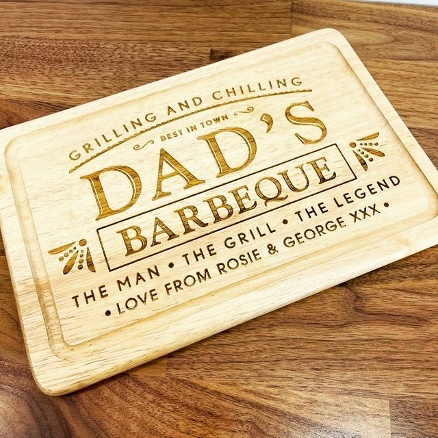 Personalised Dad’s BBQ Chopping Board - LAST FEW