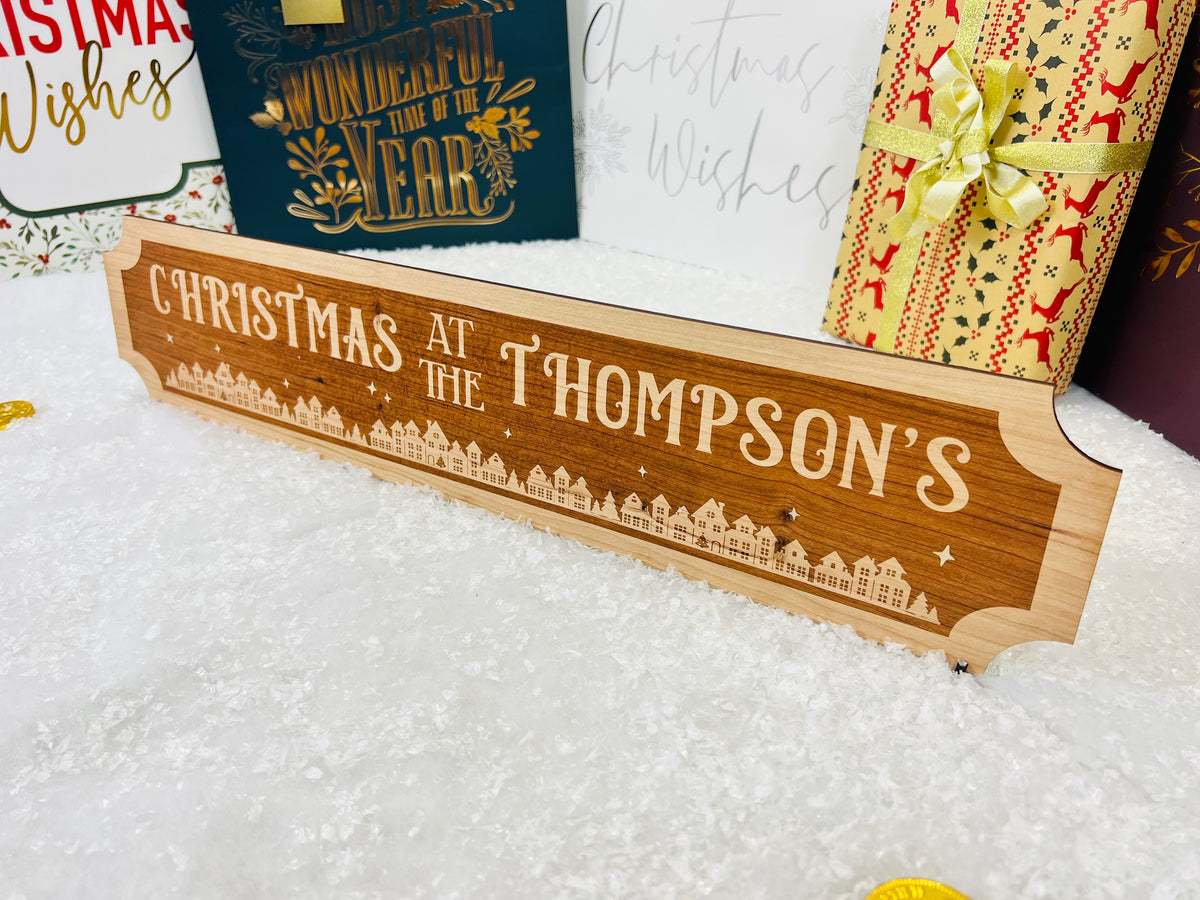 &quot;Christmas at the...&quot; Family Sign