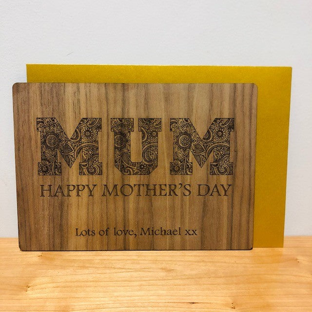 Happy Mother&#39;s Day Wooden Card