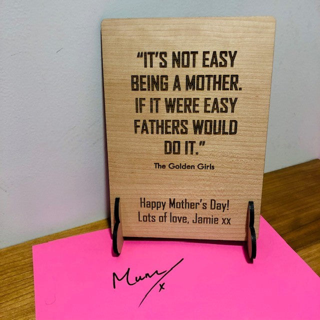 &#39;Happy Mother&#39;s Day&#39; Wooden Card