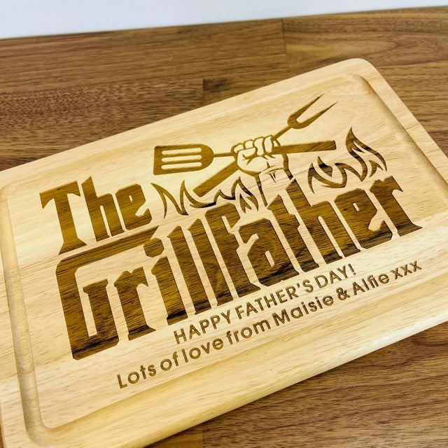 &#39;The Grillfather&#39; BBQ Chopping Board - LAST FEW